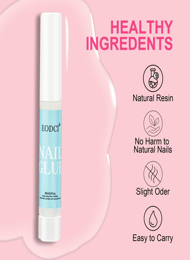 EODCI 12pcs Nail Glue Super Strong for Acrylic Nails Press on Nails Professional for Nail Tips Fake Nails False Nails Long Lasting Glue for Stick On Nails Broken - Image 4